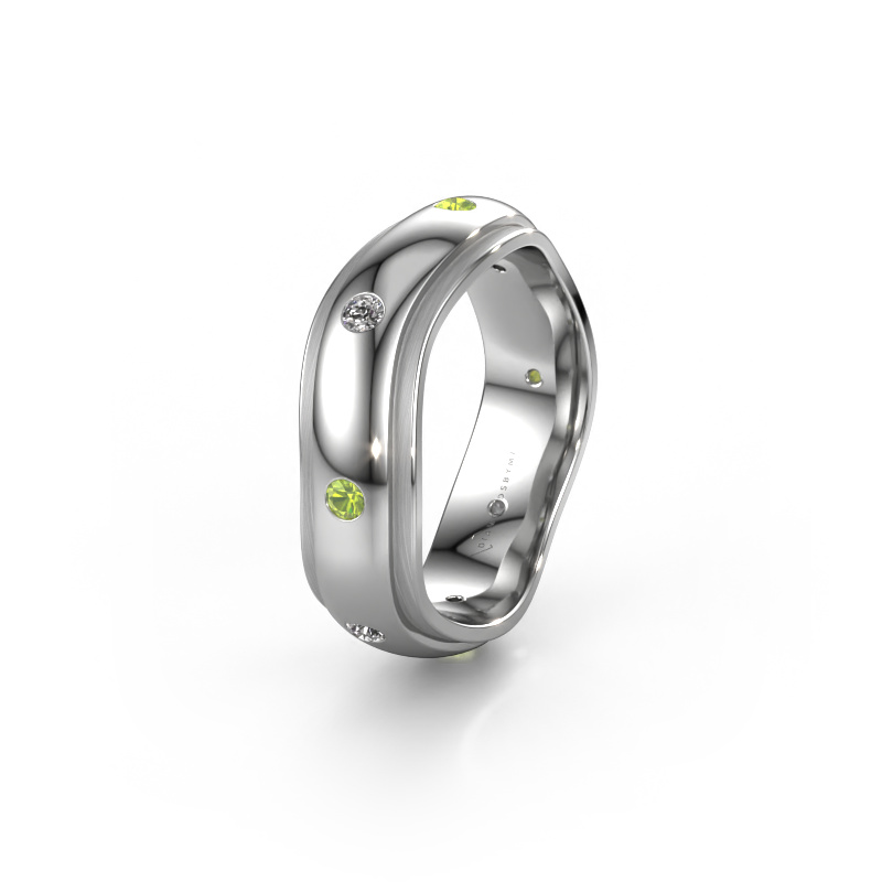 Bild von Ehering WH2051L26DP 950 Platin ±6x2.4 mm Peridot