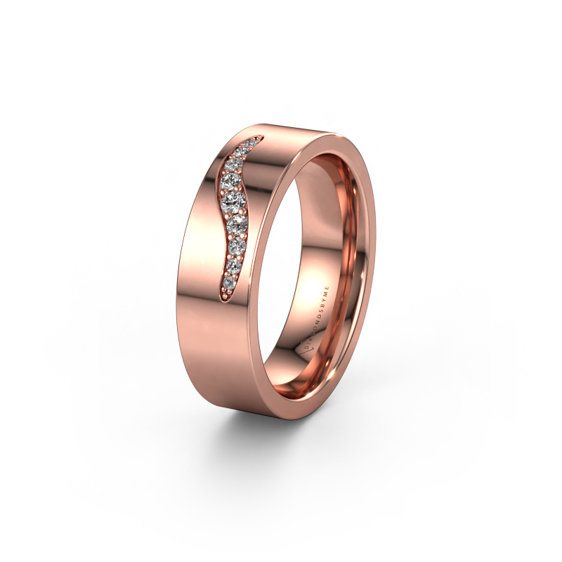 Bild von Ehering WH2053L16BP 585 Roségold ±6x2 mm Zirkonia