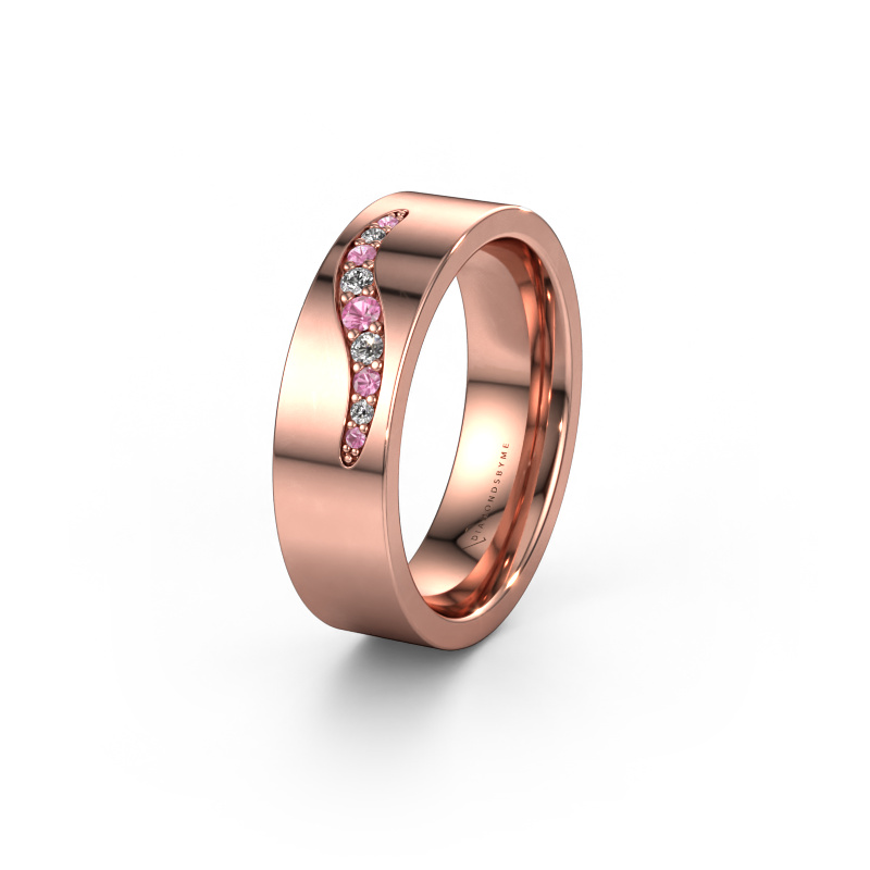 Bild von Ehering WH2053L16BP 585 Roségold ±6x2 mm Pink Saphir