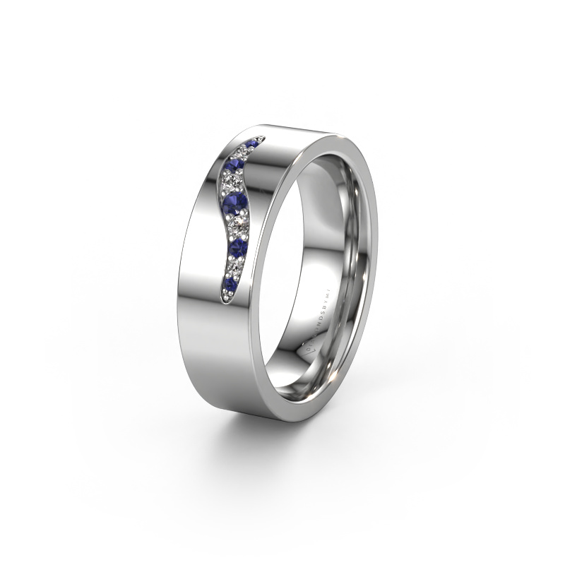 Image of Wedding ring WH2053L16BP 950 platinum ±0.24x0.08 in Sapphire