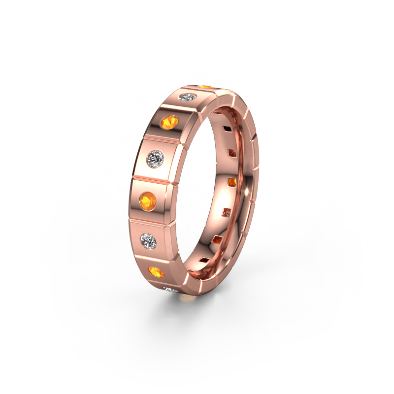 Image of Weddings ring WH2055L15DP 585 rose gold ±0.20x0.09in Citrin