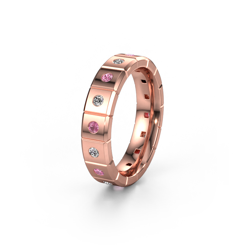 Image of Weddings ring WH2055L15DP 585 rose gold ±0.20x0.09in Pink sapphire