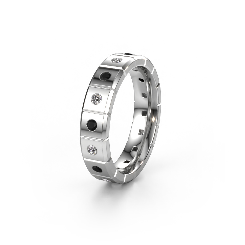 Bild von Ehering WH2055L15DP 585 Weißgold ±5x2.4 mm Schwarz Diamant