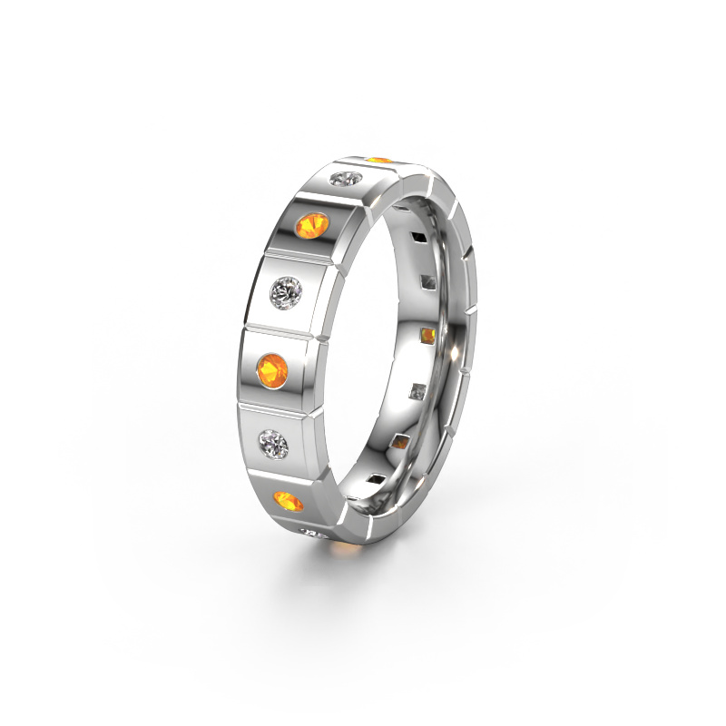 Image de Bague de mariage WH2055L15DP 585 or blanc ±5x2.4 mm Citrine