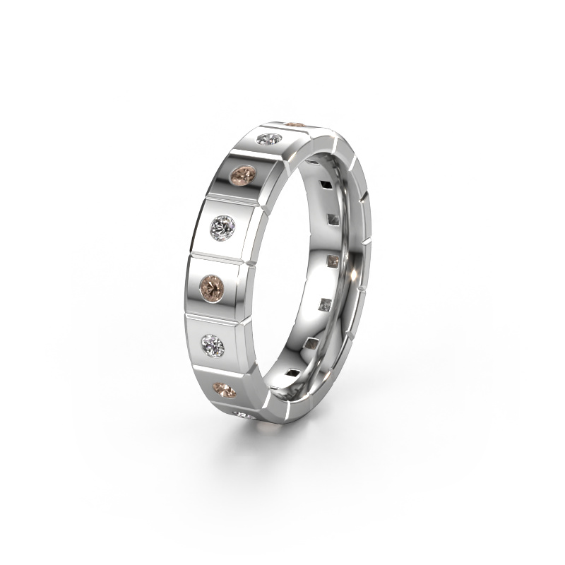 Image of Weddings ring WH2055L15DP 950 platinum ±0.20x0.09in Brown diamond