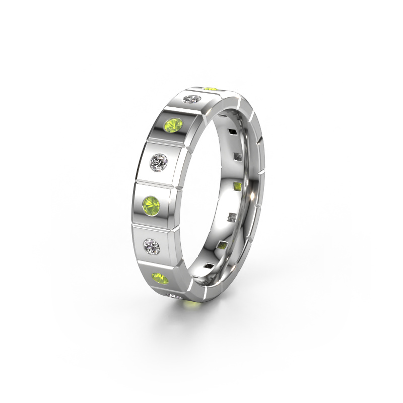 Image of Weddings ring WH2055L15DP 585 white gold ±0.20x0.09in Peridot