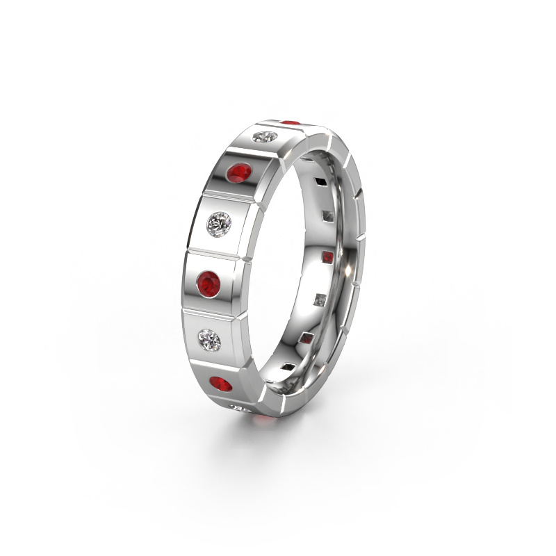 Image of Weddings ring WH2055L15DP 950 platinum ±5x2.4 mm Ruby