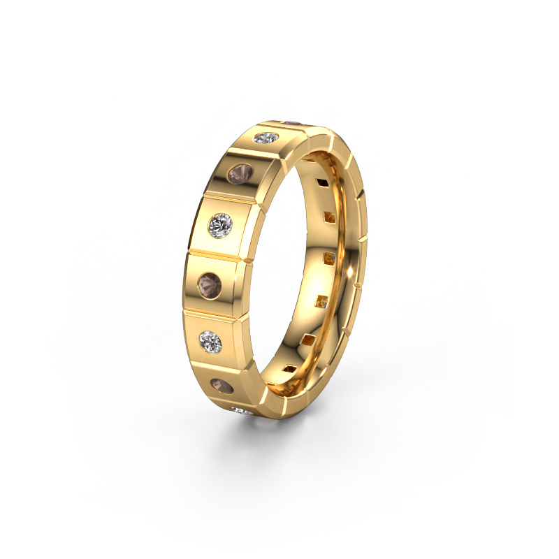 Bild von Ehering WH2055L15DP 585 Gold ±5x2.4 mm Rauchquarz