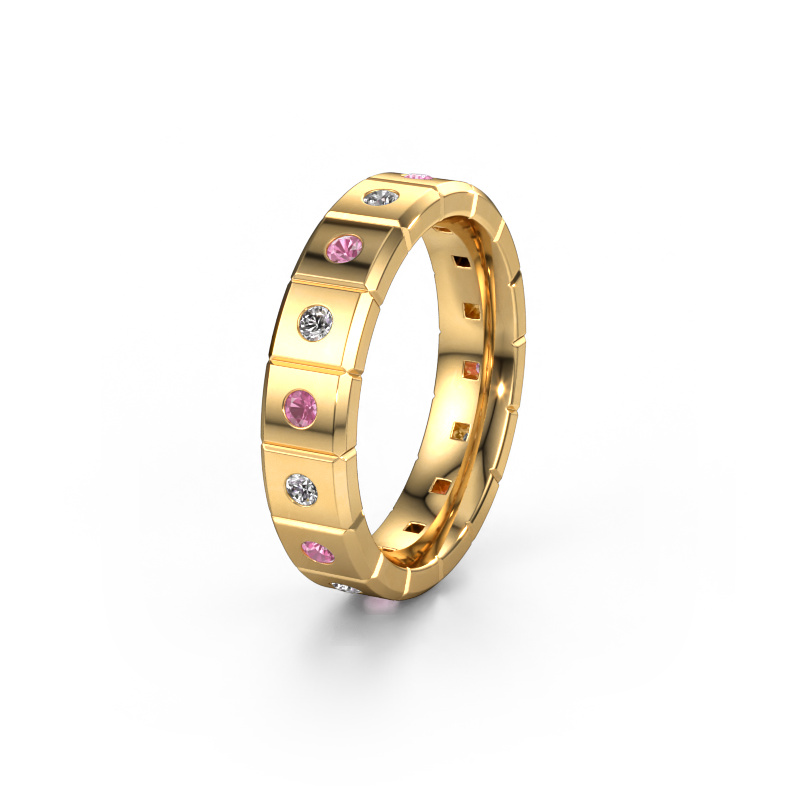 Bild von Ehering WH2055L15DP 585 Gold ±5x2.4 mm Pink Saphir