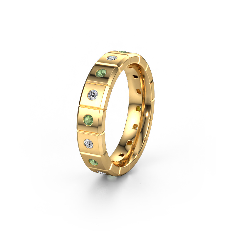 Image de Bague de mariage WH2055L15DP 585 or jaune ±5x2.4 mm Vert tourmaline
