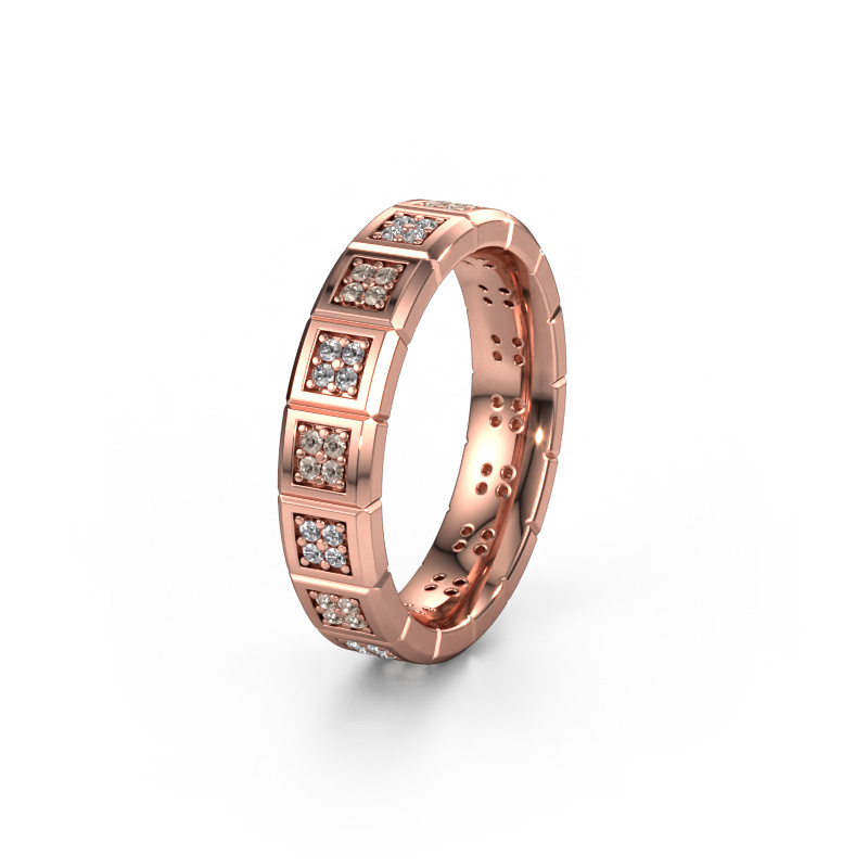 Bild von Ehering WH2056L15DP 585 Roségold ±5x2.4 mm Braun Diamant