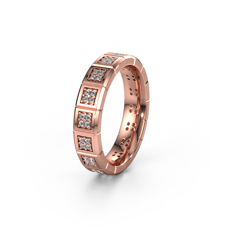 Afbeelding van Trouwring WH2056L15DP 585 rosé goud ±5x2.4 mm Zirkonia