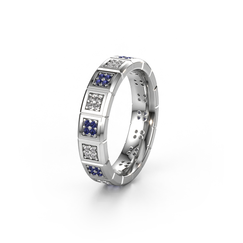 Image of Wedding ring WH2056L15DP 950 platinum ±5x2.4 mm Sapphire