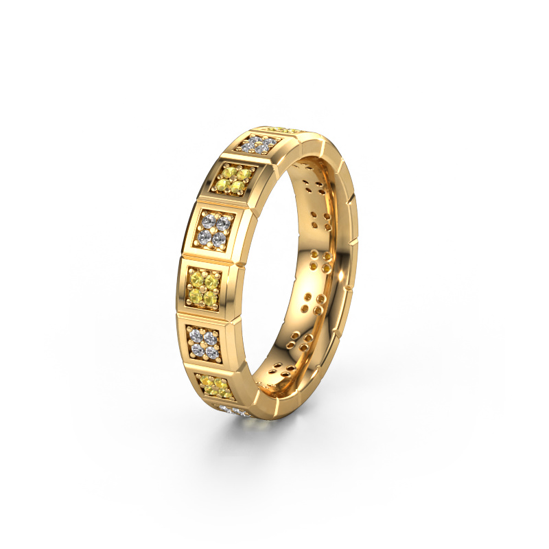 Image of Wedding ring WH2056L15DP 585 gold ±0.20x0.09in Yellow sapphire