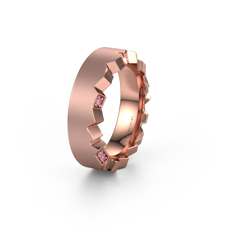 Bild von Ehering WH2058L17EM 585 Roségold ±7x2.6 mm Pink Saphir