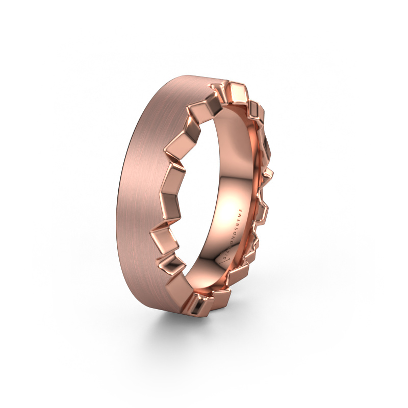 Image of Wedding ring WH2058M17EM 585 rose gold ±0.28x0.1in