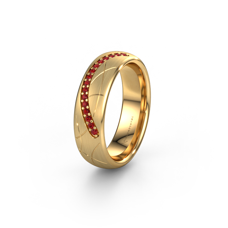 Image of Wedding ring WH2060L36CM 585 gold ±0.24x0.09in Ruby