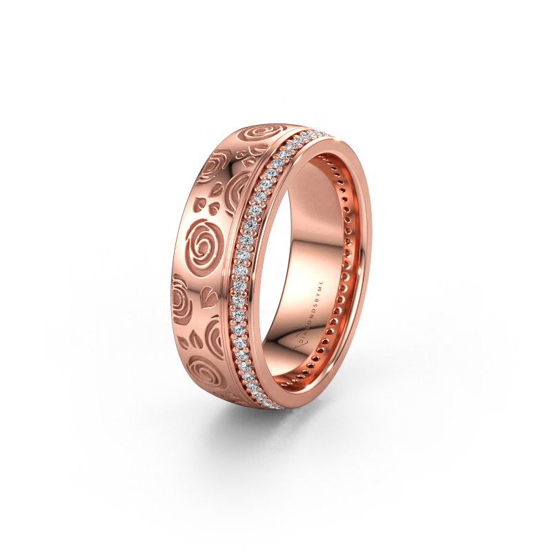 Bild av Vigselring WH2066L27D 585 roséguld ±7 x 2,4 mm Diamant 0.295 crt