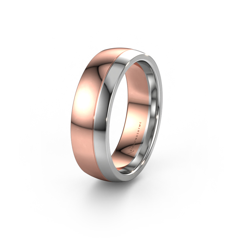 Image of Wedding ring WH2066M27D 585 rose gold ±0.28x0.09in