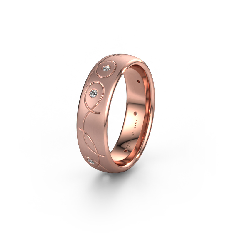 Image of Wedding ring WH2068L36BM 585 rose gold ±0.24x0.08 in Diamond