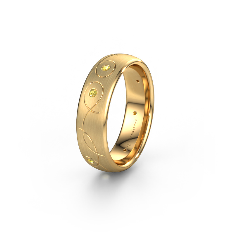Image of Wedding ring WH2068L36BM 585 gold ±0.24x0.08 in Yellow sapphire