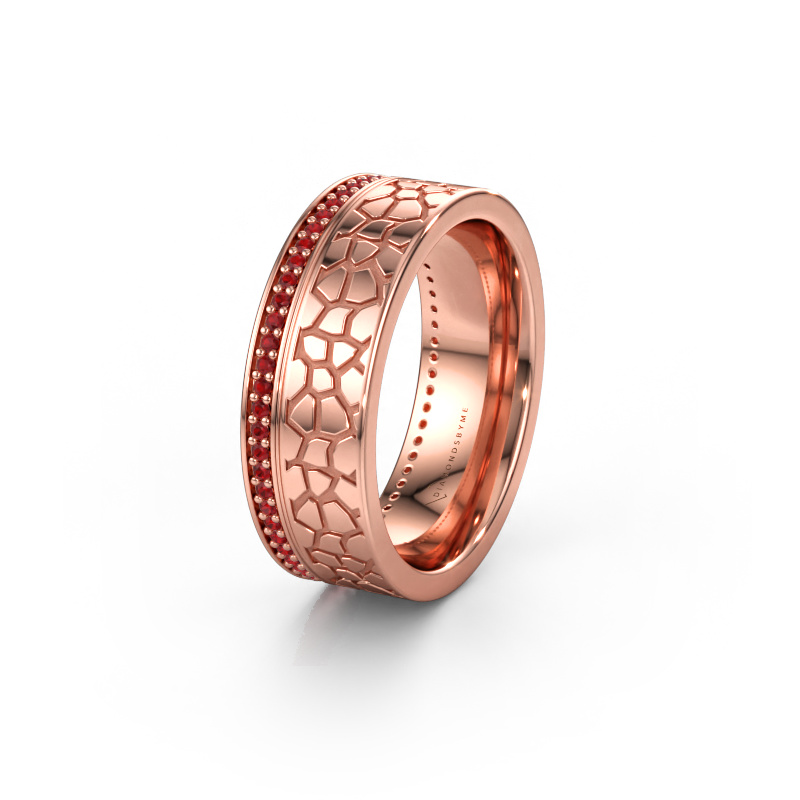 Immagine di Fede nuziale WH2070L17C 585 oro rosa ±7 x 2,2 mm Rubino