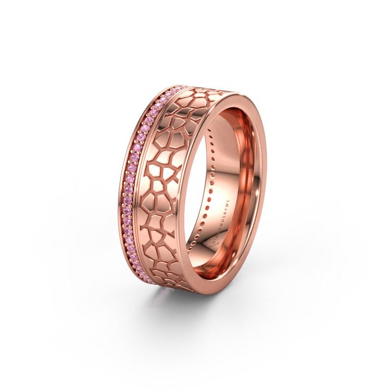 Immagine di Fede nuziale WH2070L17C 585 oro rosa ±7 x 2,2 mm Zaffiro rosa