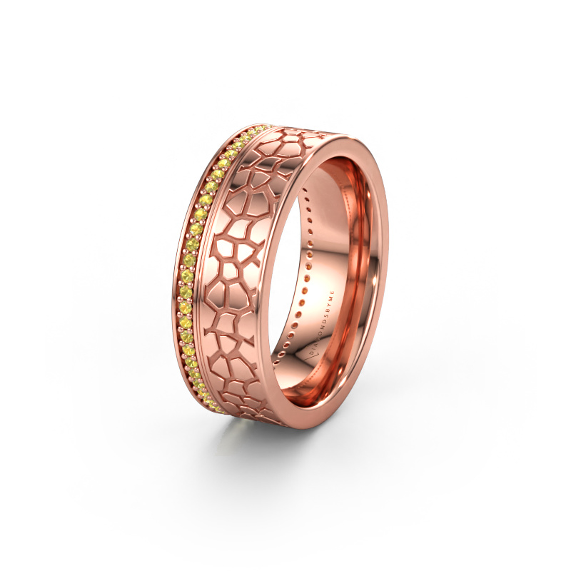 Immagine di Fede nuziale WH2070L17C 585 oro rosa ±7 x 2,2 mm Zaffiro giallo