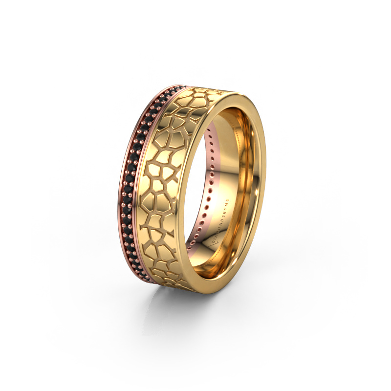 Bild von Ehering WH2070L17C 585 Roségold ±7x2.2 mm Schwarz Diamant