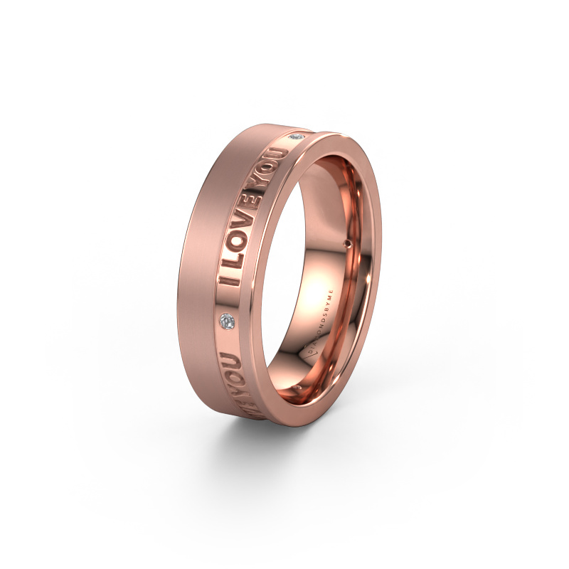 Image of Wedding ring WH2076L16CM 585 rose gold ±0.24x0.09in Lab grown diamond 0.03 crt