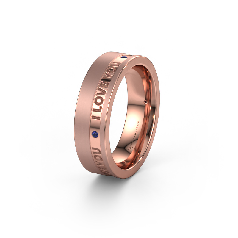 Image of Wedding ring WH2076L16CM 585 rose gold ±0.24x0.09in Sapphire 1.2 mm