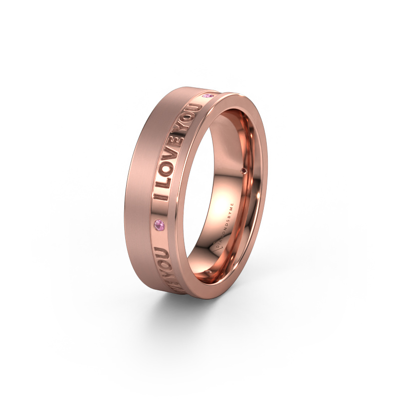 Bild von Ehering WH2076L16CM 585 Roségold ±6x2.2 mm Pink Saphir 1.2 mm
