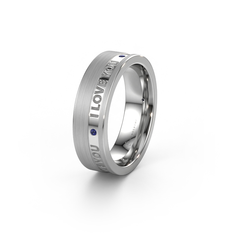 Image of Wedding ring WH2076L16CM 950 platinum ±6x2.2 mm Sapphire 1.2 mm