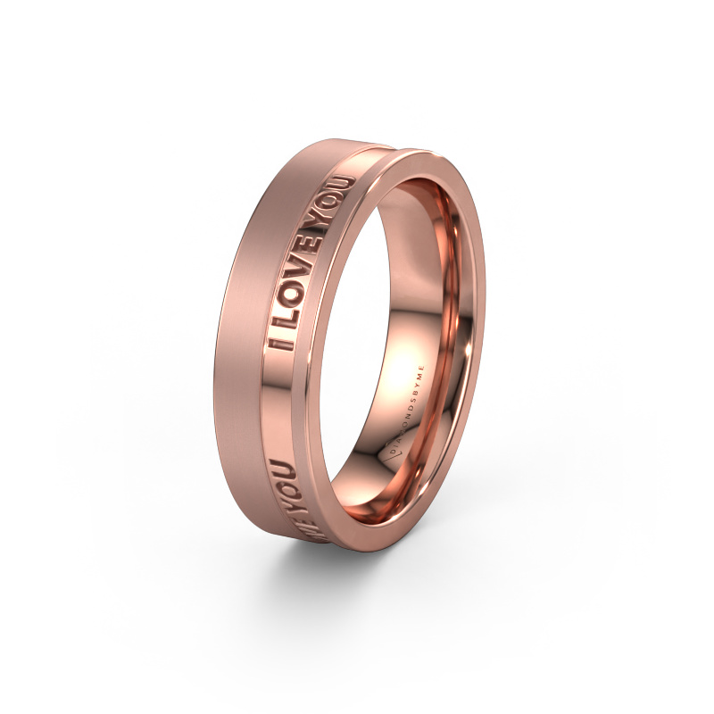 Image of Wedding ring WH2076M16CPM 585 rose gold ±0.24x0.09in