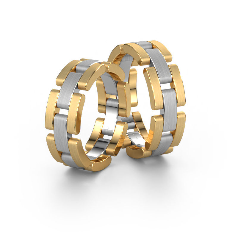 Bild von Eheringe set WH2078LM17BPM ±7x2 mm 14 Karat Weißgold