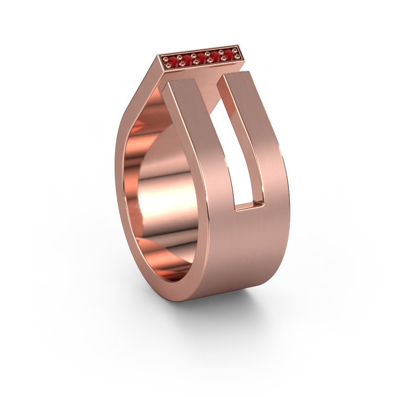 Image de Bague de mariage WH2090L19C 585 or rose ±10x2.2 mm Rubis