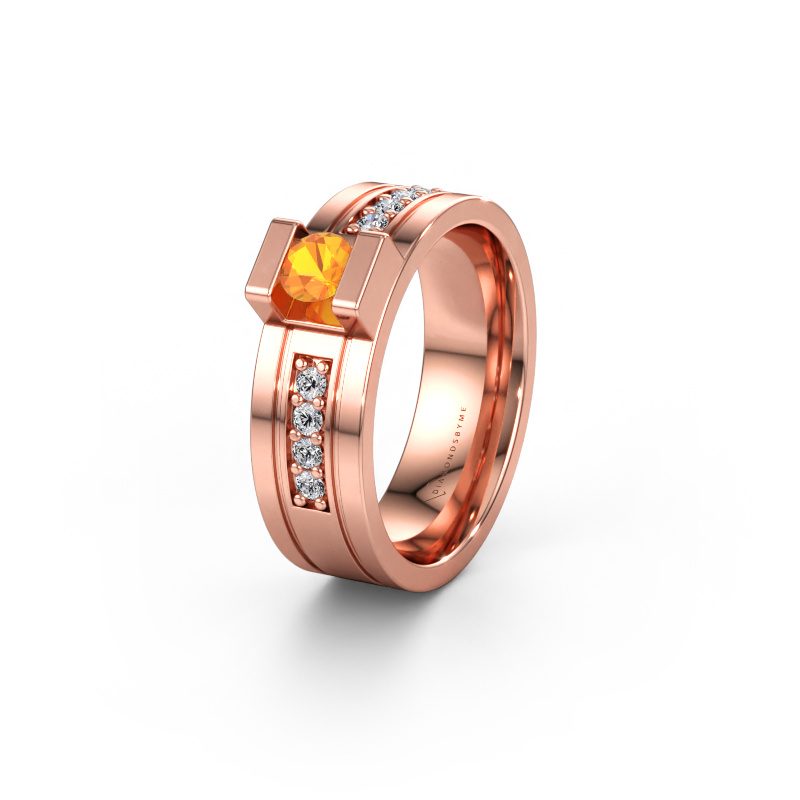 Bild av Vigselring WH2092L16BP 585 roséguld ±6,5 x 2 mm Citrin