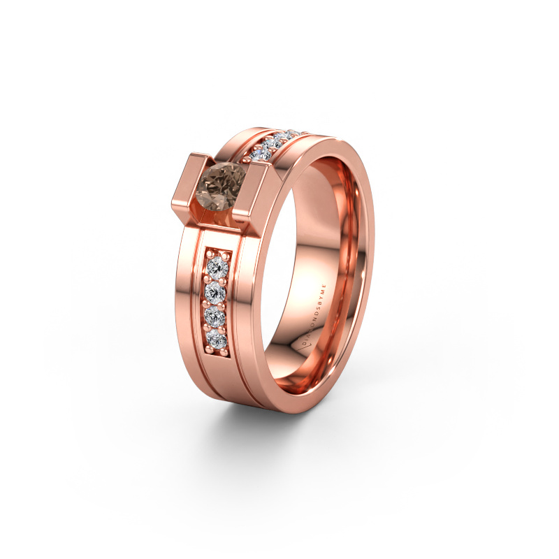 Immagine di Fede nuziale WH2092L16BP 585 oro rosa ±6,5 x 2 mm Diamante marrone