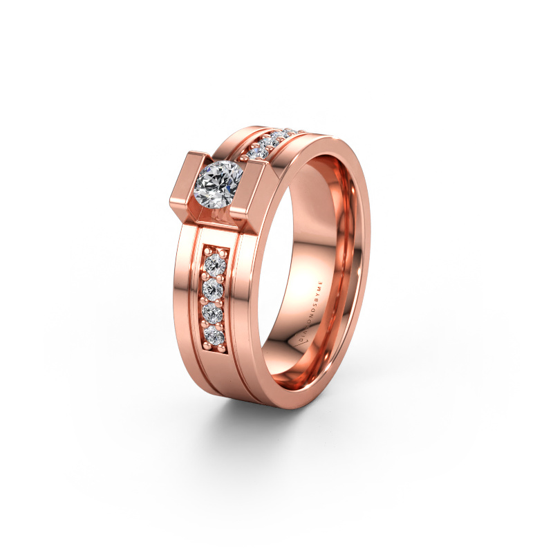 Immagine di Fede nuziale WH2092L16BP 585 oro rosa ±6,5 x 2 mm Zirconia cubica