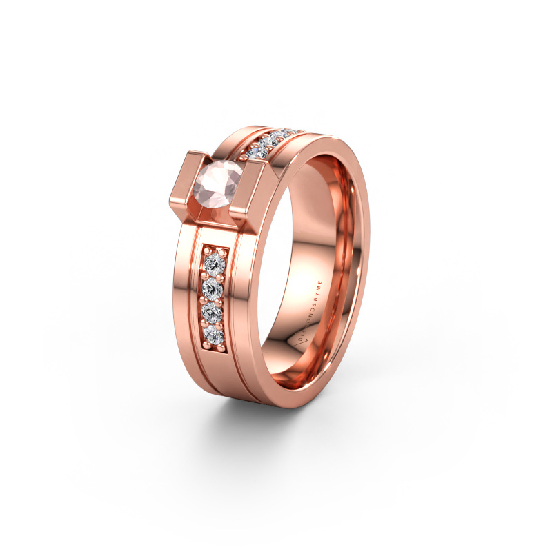 Bild av Vigselring WH2092L16BP 585 roséguld ±6,5 x 2 mm Champagnefärgad morganit