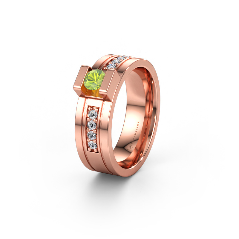 Immagine di Fede nuziale WH2092L16BP 585 oro rosa ±6,5 x 2 mm Peridoto