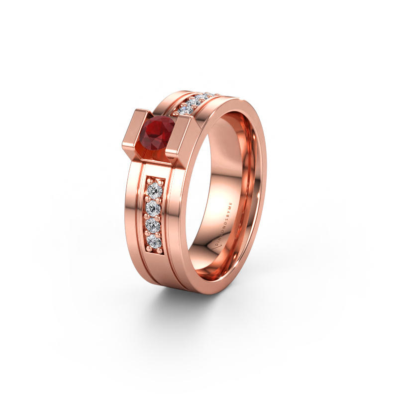 Immagine di Fede nuziale WH2092L16BP 585 oro rosa ±6,5 x 2 mm Rubino