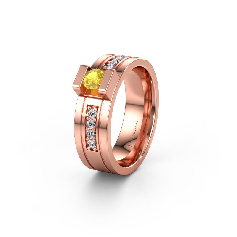 Immagine di Fede nuziale WH2092L16BP 585 oro rosa ±6,5 x 2 mm Zaffiro giallo