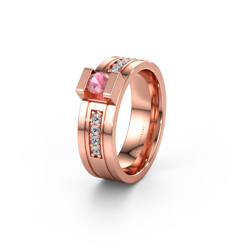 Immagine di Fede nuziale WH2092L16BP 585 oro rosa ±6,5 x 2 mm Tormalina rosa