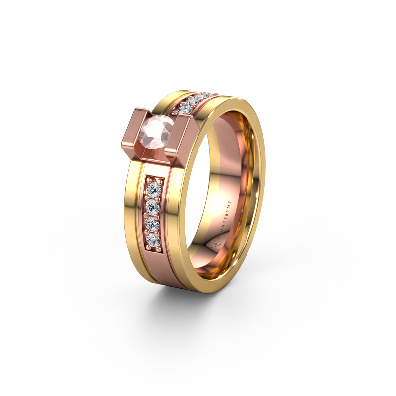 Bild von Ehering WH2092L16BP 585 Roségold ±6,5x2 mm Morganit Champagner