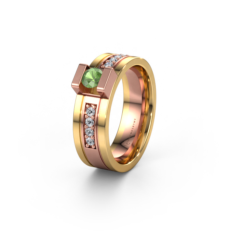 Bild von Ehering WH2092L16BP 585 Roségold ±6,5x2 mm Turmalin grün