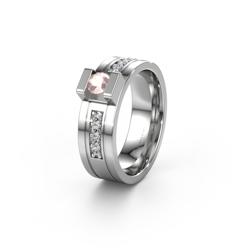 Bild von Ehering WH2092L16BP 950 Platin ±6,5x2 mm Morganit Champagner