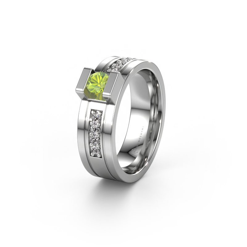 Bild von Ehering WH2092L16BP 950 Platin ±6,5x2 mm Peridot