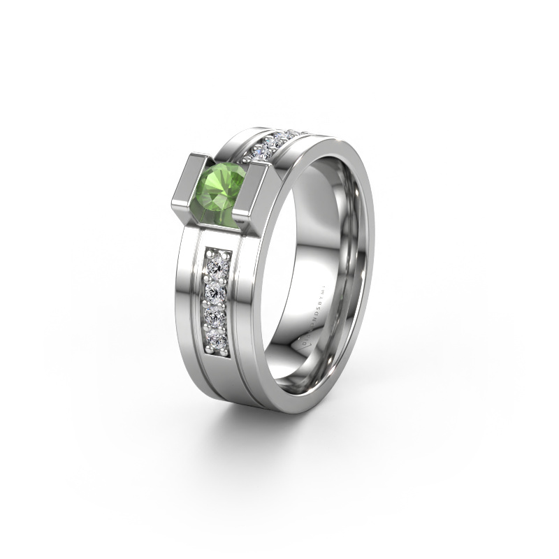 Bild von Ehering WH2092L16BP 950 Platin ±6,5x2 mm Turmalin grün