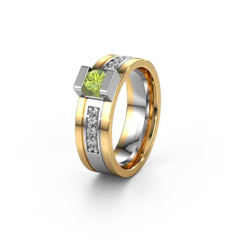 Image of Wedding ring WH2092L16BP 585 white gold ±0.26x0.08 in Peridot